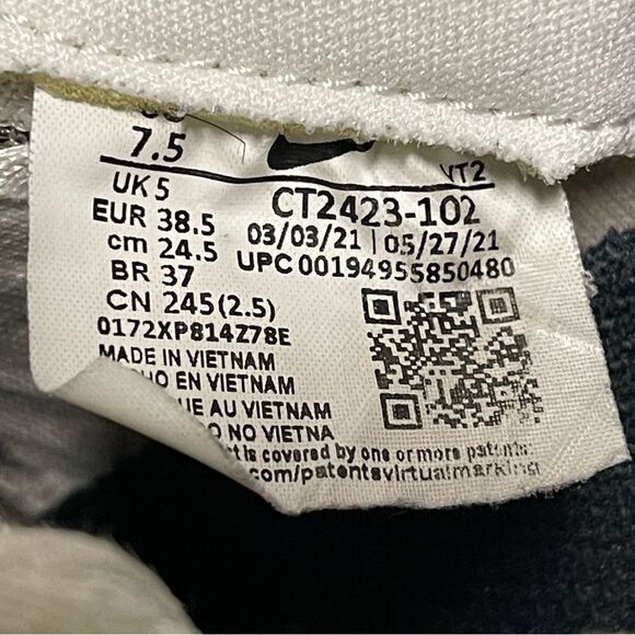 Nike React Infinity Run Flyknit 2 CT2423-102 Women's White Sneakers Size 7.5 - Picture 3 of 16